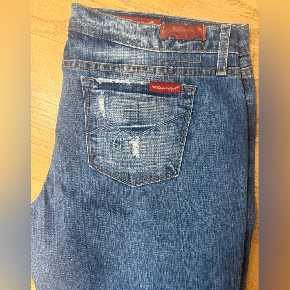 Blue 2 Jeans from The Buckle Blue Distressed Denim Jeans